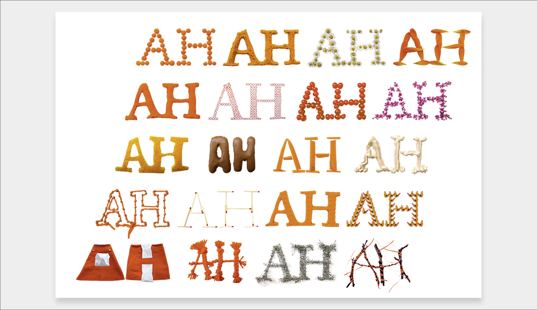 Material-Studien am Logo